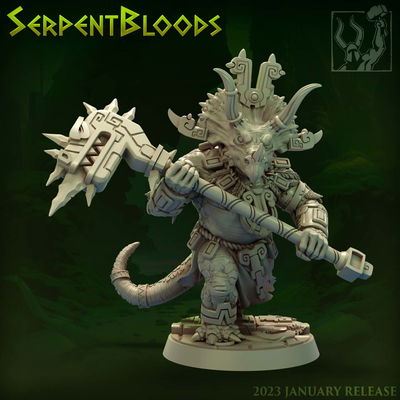 Serpentbloods - Saurian - Triceratops Azteca - Hombres Lagarto