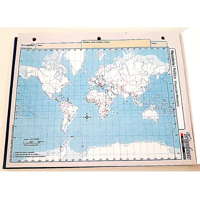 Mapa N3 político PLANISFERIO