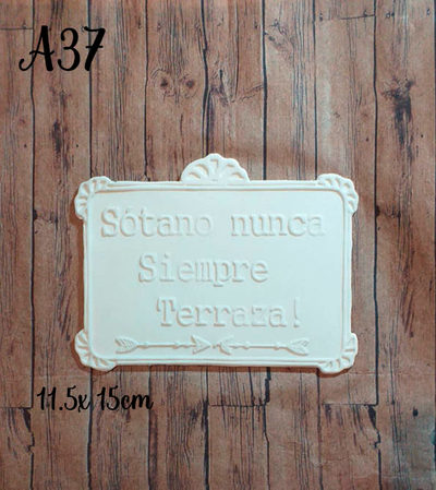Placa porcelana A037 (11.5x15)