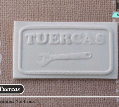 Placa porcelana cod 122 (8x4)