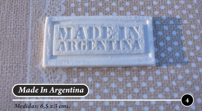 Placa porcelana cod 004 (6.5x3)