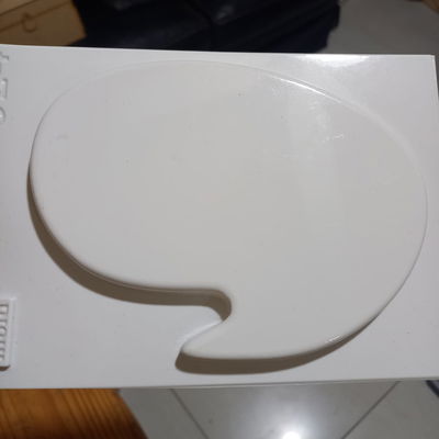 Molde termoformado liviano – Plato orgánico 324 – Apto cemento, yeso y resina