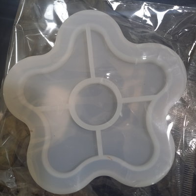 Molde de Silicona Flor para Cemento, Yeso y Resina – Posavasos Artesanal