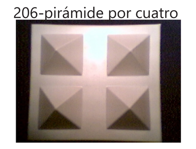 Molde termoformado alto impacto Pirámides 206 – Cemento, Resina y Yeso
