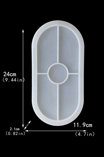 Molde de silicona bandeja ovalada grande – Cemento, Resina y Yeso