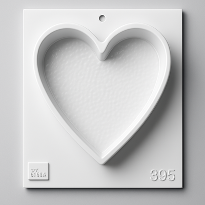 Molde termoformado 395 – Corazón grande – Apto cemento, yeso y resina acrílica