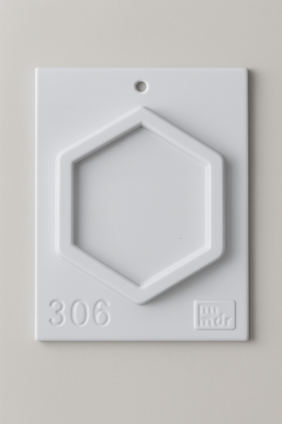 Molde termoformado plato hexagonal 306 cemento resina yeso