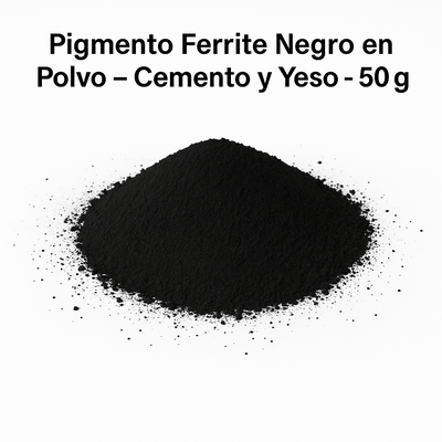 Pigmento Ferrite Negro en Polvo – Cemento y Yeso – 50 g