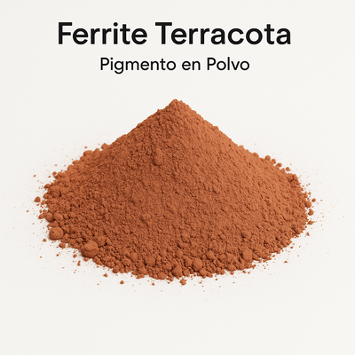 Pigmento Ferrite Terracota en Polvo – Cemento y Yeso  50 gr