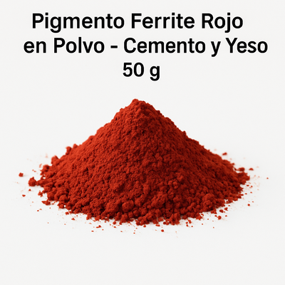Pigmento Ferrite Rojo en Polvo – Cemento y Yeso – 50 g