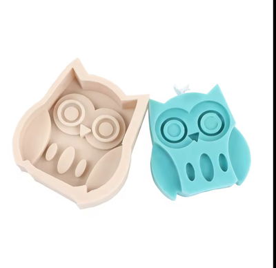 Molde de silicona buho Velas, Cemento, Resina y Yeso