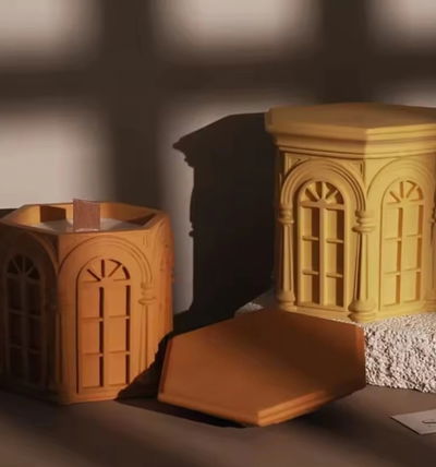 Molde de Silicona edificio Cemento, Yeso y Resina –  Artesanal