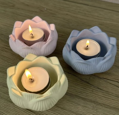 Molde de Silicona flor loto  Cemento, Yeso y Resina –  Artesanal