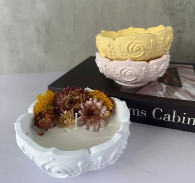Molde de Silicona contenedor floral Cemento, Yeso y Resina – Artesanal