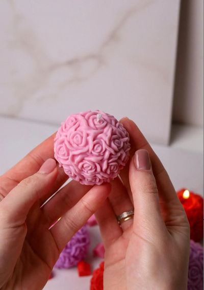 Molde de silicona rosas 10j15 jabones Velas, Cemento, Resina y Yeso