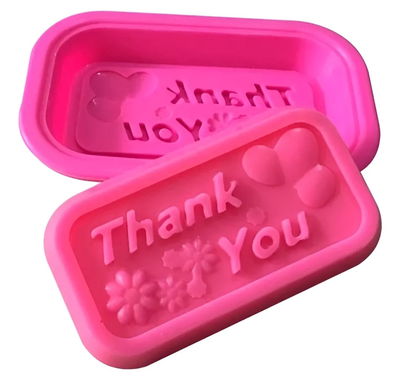 Molde de silicona thank jabones Velas, Cemento, Resina y Yeso