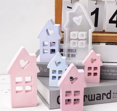 Molde de Silicona casita Cemento, Yeso y Resina – Artesanal