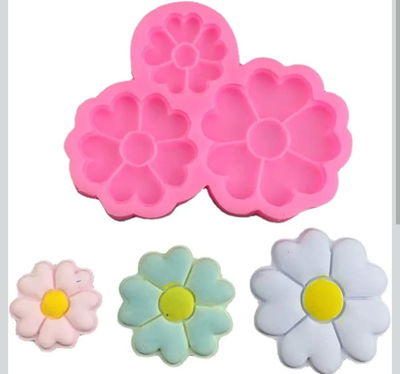 Molde de silicona flores q018 jabones Velas, Cemento, Resina y Yeso