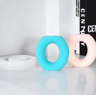 Molde de silicona óvalo rayas 154Velas, Cemento, Resina y Yeso