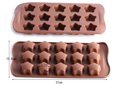 Molde de silicona estrellitas jabones Velas, Cemento, Resina y Yeso