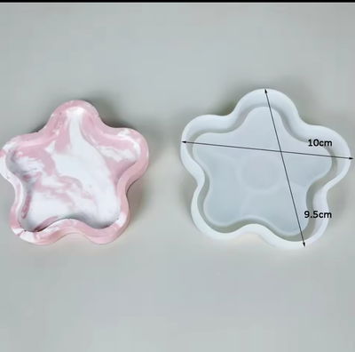 Molde de silicona posa vaso flor Cemento, Resina y Yeso