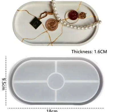 Molde de silicona bandeja chica Cemento, Resina y Yeso