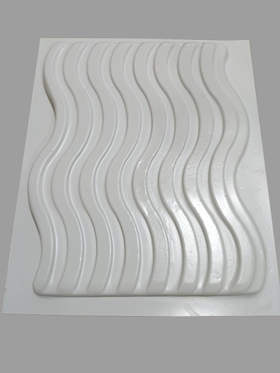 Molde termoformado bandeja rayas Cemento Yeso y resina acrolica