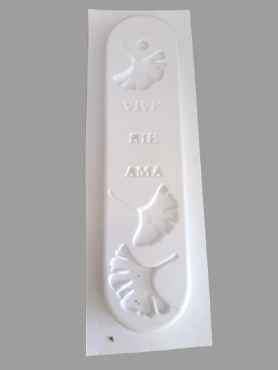 Molde termoformado porta sahumerios ginkgo VM cemento resina yeso