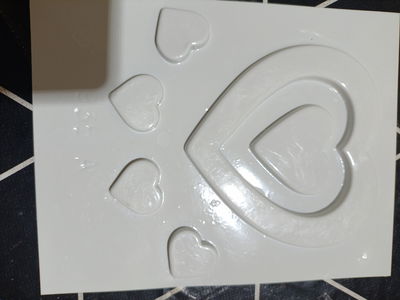 Molde termoformado colgante Cemento Yeso y resina acrolica