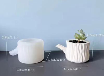 Molde de silicona maceta contenedor tronco Velas, Cemento, Resina y Yeso