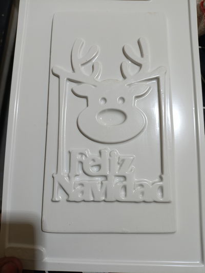Molde termoformado liviano 2983 c Placa navidad – Apto cemento, yeso y resina