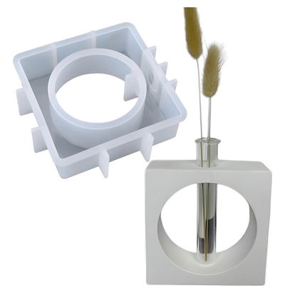 Molde de Silicona florero cuadrado 3771 para Cemento, Yeso y Resina –  Artesanal
