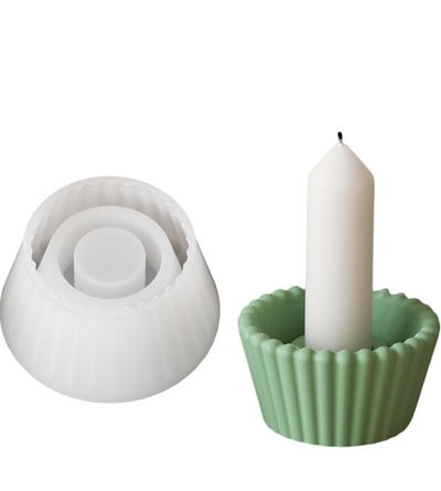 Molde de silicona porta vela 4039– Cemento, Resina y Yeso
