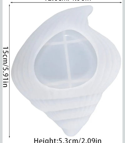 Molde de silicona caracol contenedor 4190 Velas, Cemento, Resina y Yeso