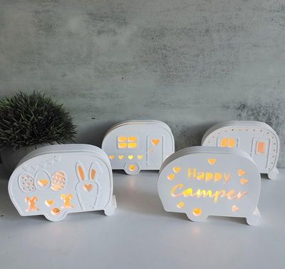 Molde de silicona casita rodante xl  bm3919 Cemento, Resina y Yeso