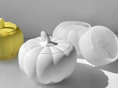 Molde de Silicona alhajero calabaza Cemento, Yeso y Resina – Artesanal