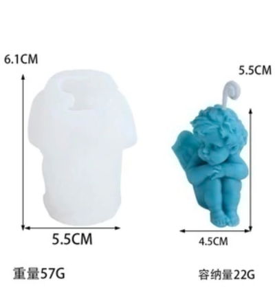 Molde de silicona angelito 13G10 Velas, Cemento, Resina y Yeso