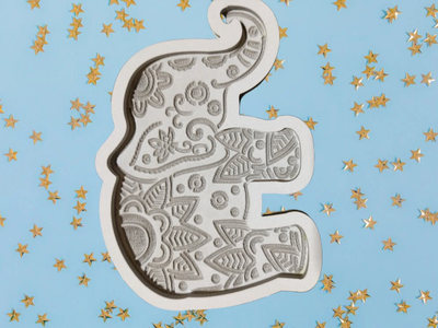 Molde goma flexible elefante 