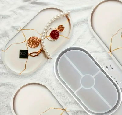 Molde de silicona bandeja ovalada chica – Cemento, Resina y Yeso