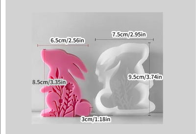 Molde de silicona conejo 3706 jabones Velas, Cemento, Resina y Yeso
