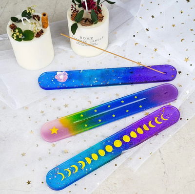 Molde de silicona porta sahumerios x3 – Cemento, Resina y Yeso