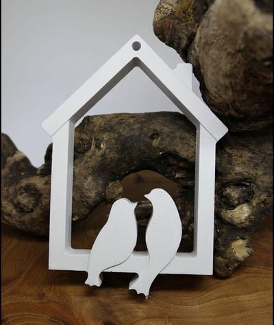 Molde de Silicona casita p colgar para Cemento, Yeso y Resina – velas