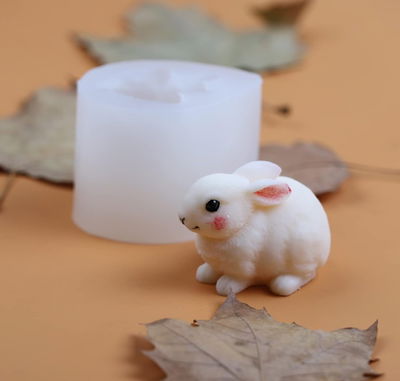 Molde de silicona conejito 4239 jabones Velas, Cemento, Resina y Yeso