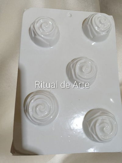 Molde termoformado liviano 140– Placa pimpollos– Apto yaso, cemento, jabones, chocolate 