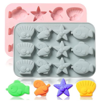 Molde de silicona mar  Velas, Cemento, Resina y Yeso