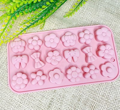 Molde de silicona flores y moños  jabones Velas, Cemento, Resina y Yeso