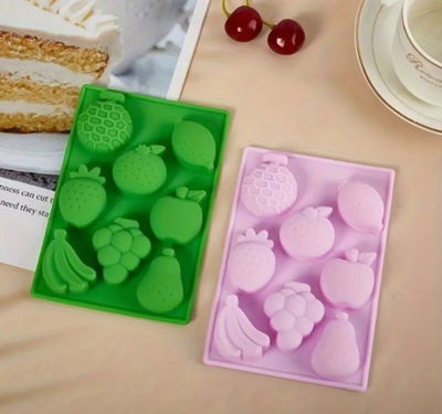 Molde de silicona frutas jabones Velas, Cemento, Resina y Yeso