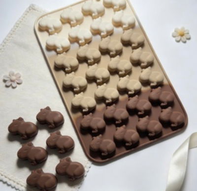 Molde de silicona mini capibara Velas, Cemento, Resina y Yeso