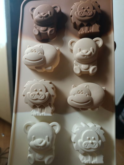 Molde de silicona animalitos x 3 Velas, Cemento, Resina y Yeso