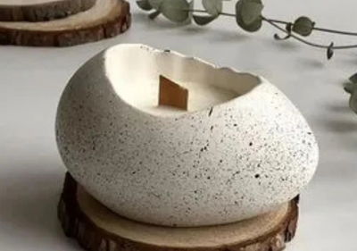 Molde de silicona huevo contenedor Velas, Cemento, Resina y Yeso